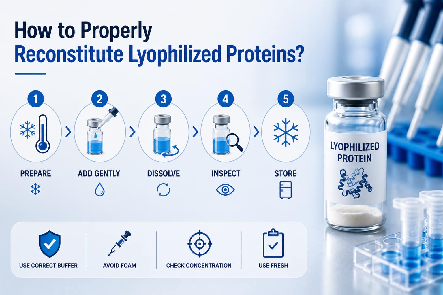 How to Properly Reconstitute Lyophilized Proteins?