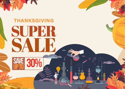 Recombinant protein products in clear vials with labels, featuring a summer sale banner at the beach.Celebrate Thanksgiving with 30% OFF All Beta LifeScience Products!