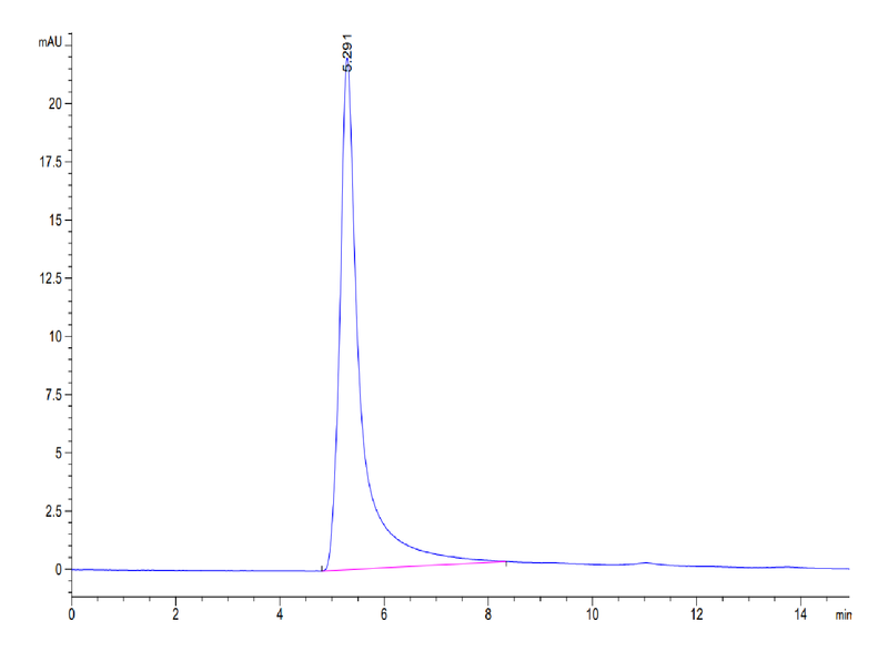 The purity of Human GPRC5D VLP is greater than 95% as determined by SEC-HPLC.Recombinant Human GPRC5D Protein-VLP, Active