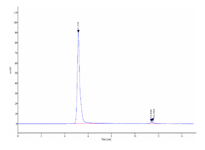 The purity of Human A2AR VLP is greater than 90% as determined by SEC-HPLC.Recombinant Human A2AR VLP, Active