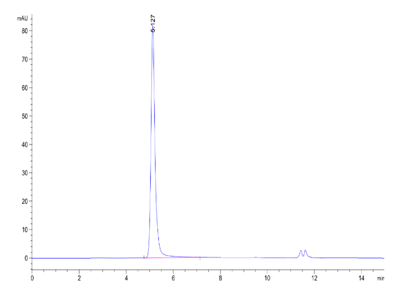 The purity of Human STEAP1 VLP is greater than 95% as determined by SEC-HPLC.Recombinant Human STEAP1 VLP, Active