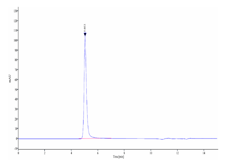 The purity of Human TSHR VLP is greater than 95% as determined by SEC-HPLC.Recombinant Human TSHR VLP, Active