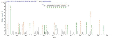 Based on the SEQUEST from database of E.coli host and target protein, the LC-MS/MS Analysis result of this product could indicate that this peptide derived from E.coli-expressed Homo sapiens (Human) ASPH.Recombinant Human Aspartyl/Asparaginyl Beta-Hydroxylase (ASPH) Protein (His-SUMO)