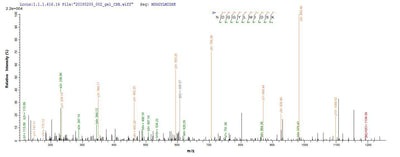 Based on the SEQUEST from database of E.coli host and target protein, the LC-MS/MS Analysis result of this product could indicate that this peptide derived from E.coli-expressed Homo sapiens (Human) DSG3.Recombinant Human Desmoglein-3 (DSG3) Protein (His-SUMO)