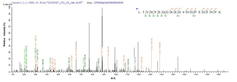 Based on the SEQUEST from database of E.coli host and target protein, the LC-MS/MS Analysis result of this product could indicate that this peptide derived from E.coli-expressed Homo sapiens (Human) EIF2AK2.Recombinant Human Interferon-Induced, Double-Stranded Rna-Activated Protein Kinase (EIF2AK2) Protein (His-SUMO)