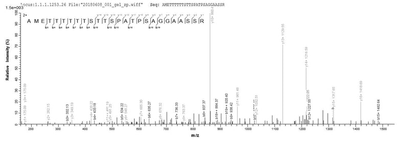 Based on the SEQUEST from database of E.coli host and target protein, the LC-MS/MS Analysis result of this product could indicate that this peptide derived from E.coli-expressed Homo sapiens (Human) NRG3.Recombinant Human Pro-Neuregulin-3, Membrane-Bound Isoform (NRG3) Protein (His-SUMO)