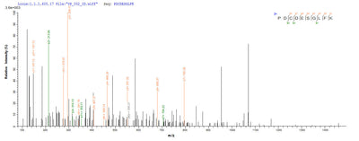 Based on the SEQUEST from database of E.coli host and target protein, the LC-MS/MS Analysis result of this product could indicate that this peptide derived from E.coli-expressed Homo sapiens (Human) EPCAM.Recombinant Human Epithelial Cell Adhesion Molecule (EPCAM) Protein (His-SUMO)