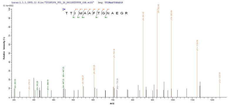 Based on the SEQUEST from database of E.coli host and target protein, the LC-MS/MS Analysis result of this product could indicate that this peptide derived from E.coli-expressed Influenza A virus (strain A/Fort Warren/1/1950 H1N1) NP.Recombinant Influenza A Virus Nucleoprotein (NP) Protein (His-SUMO)