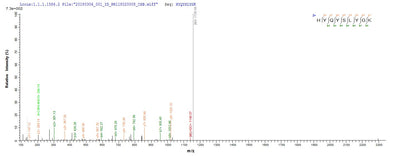 Based on the SEQUEST from database of E.coli host and target protein, the LC-MS/MS Analysis result of this product could indicate that this peptide derived from E.coli-expressed Human papillomavirus type 52 E6.Recombinant Human Papillomavirus Type 52 Protein E6 (E6) Protein (His-SUMO)