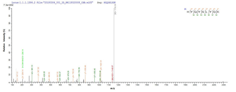 Based on the SEQUEST from database of E.coli host and target protein, the LC-MS/MS Analysis result of this product could indicate that this peptide derived from E.coli-expressed Human papillomavirus type 52 E6.Recombinant Human Papillomavirus Type 52 Protein E6 (E6) Protein (His-SUMO)