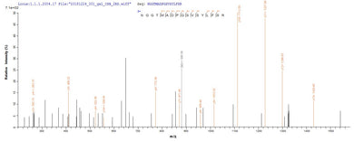 Based on the SEQUEST from database of E.coli host and target protein, the LC-MS/MS Analysis result of this product could indicate that this peptide derived from E.coli-expressed Mycobacterium paratuberculosis (strain ATCC BAA-968 / K-10) MAP_1030.Recombinant Mycobacterium Paratuberculosis Probable Transcriptional Regulatory Protein Map_1030 (MAP_1030) Protein (His)
