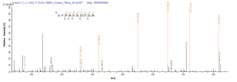 Based on the SEQUEST from database of E.coli host and target protein, the LC-MS/MS Analysis result of this product could indicate that this peptide derived from E.coli-expressed Escherichia coli (strain K12) phrB.Recombinant E.Coli Deoxyribodipyrimidine Photo-Lyase (PHRB) Protein (His-SUMO&Myc)