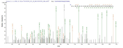 Based on the SEQUEST from database of E.coli host and target protein, the LC-MS/MS Analysis result of this product could indicate that this peptide derived from E.coli-expressed Mycobacterium tuberculosis mpt51.Recombinant Mycobacterium Tuberculosis Mpt51/Mpb51 Antigen (MPT51) Protein (His-SUMO)