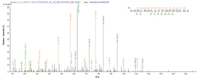 Based on the SEQUEST from database of E.coli host and target protein, the LC-MS/MS Analysis result of this product could indicate that this peptide derived from E.coli-expressed Escherichia coli (strain K12) ruvB.Recombinant E.Coli Holliday Junction Atp-Dependent Dna Helicase Ruvb (RUVB) Protein (His-SUMO)