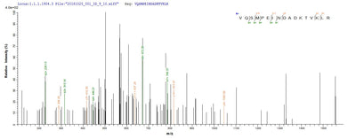 Based on the SEQUEST from database of E.coli host and target protein, the LC-MS/MS Analysis result of this product could indicate that this peptide derived from E.coli-expressed Escherichia coli (strain K12) bamA.Recombinant E.Coli Outer Membrane Protein Assembly Factor Bama (BAMA) Protein (His&Myc)
