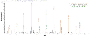 Based on the SEQUEST from database of E.coli host and target protein, the LC-MS/MS Analysis result of this product could indicate that this peptide derived from E.coli-expressed Mycobacterium tuberculosis (strain ATCC 25177 / H37Ra) adk.Recombinant Mycobacterium Tuberculosis Adenylate Kinase (ADK) Protein (His-SUMO)