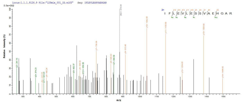 Based on the SEQUEST from database of E.coli host and target protein, the LC-MS/MS Analysis result of this product could indicate that this peptide derived from E.coli-expressed Homo sapiens (Human) TIGIT.Recombinant Human T-Cell Immunoreceptor With Ig And Itim Domains (TIGIT) Protein (His-SUMO)