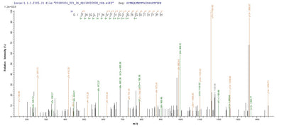 Based on the SEQUEST from database of E.coli host and target protein, the LC-MS/MS Analysis result of this product could indicate that this peptide derived from E.coli-expressed Staphylococcus aureus (strain MSSA476) clfA.Recombinant Staphylococcus Aureus Clumping Factor A (CLFA) Protein (His-SUMO)