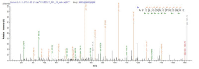 Based on the SEQUEST from database of E.coli host and target protein, the LC-MS/MS Analysis result of this product could indicate that this peptide derived from E.coli-expressed Reston ebolavirus (strain Philippines-96) (REBOV) (Reston Ebola virus) NP.Recombinant Reston Ebolavirus Nucleoprotein (NP) Protein (His-SUMO)