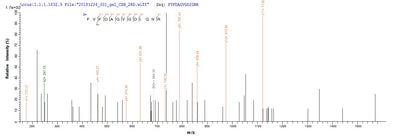 Based on the SEQUEST from database of E.coli host and target protein, the LC-MS/MS Analysis result of this product could indicate that this peptide derived from E.coli-expressed Homo sapiens (Human) L2HGDH.Recombinant Human L-2-Hydroxyglutarate Dehydrogenase, Mitochondrial (L2HGDH) Protein (His-SUMO)