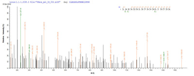 Based on the SEQUEST from database of E.coli host and target protein, the LC-MS/MS Analysis result of this product could indicate that this peptide derived from E.coli-expressed Homo sapiens (Human) NAGK.