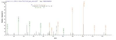Based on the SEQUEST from database of E.coli host and target protein, the LC-MS/MS Analysis result of this product could indicate that this peptide derived from E.coli-expressed Escherichia coli (strain K12) ugd.Recombinant E.Coli Udp-Glucose 6-Dehydrogenase (UGD) Protein (His)