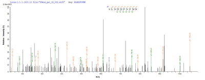 Based on the SEQUEST from database of Yeast host and target protein, the LC-MS/MS Analysis result of this product could indicate that this peptide derived from Yeast-expressed Homo sapiens (Human) CD40LG.Recombinant Human Cd40 Ligand (CD40LG) Protein (His)