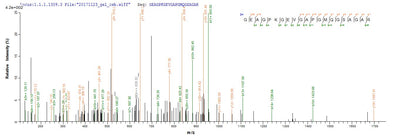 Based on the SEQUEST from database of Yeast host and target protein, the LC-MS/MS Analysis result of this product could indicate that this peptide derived from Yeast-expressed Homo sapiens (Human) SFTPD.Recombinant Human Pulmonary Surfactant-Associated Protein D (SFTPD) Protein (His)