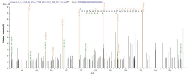 Based on the SEQUEST from database of Yeast host and target protein, the LC-MS/MS Analysis result of this product could indicate that this peptide derived from Yeast-expressed Mycobacterium tuberculosis (strain CDC 1551 / Oshkosh) fbpB.Recombinant Mycobacterium Tuberculosis Diacylglycerol Acyltransferase/Mycolyltransferase Ag85B (FBPB) Protein (His)