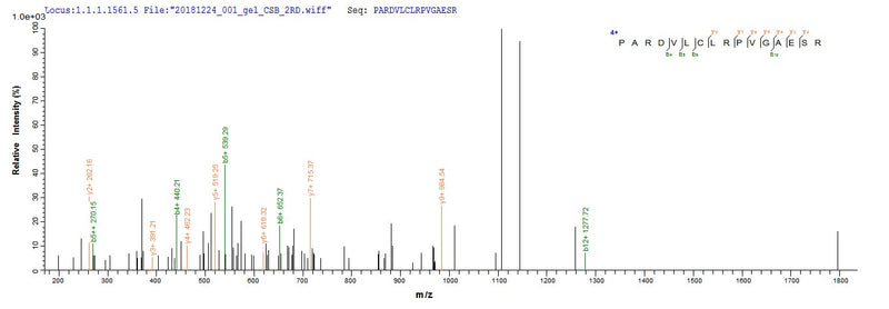 Based on the SEQUEST from database of Yeast host and target protein, the LC-MS/MS Analysis result of this product could indicate that this peptide derived from Yeast-expressed Hepatitis B virus genotype D subtype ayw (isolate Japan/JYW796/1988) (HBV-D) X.